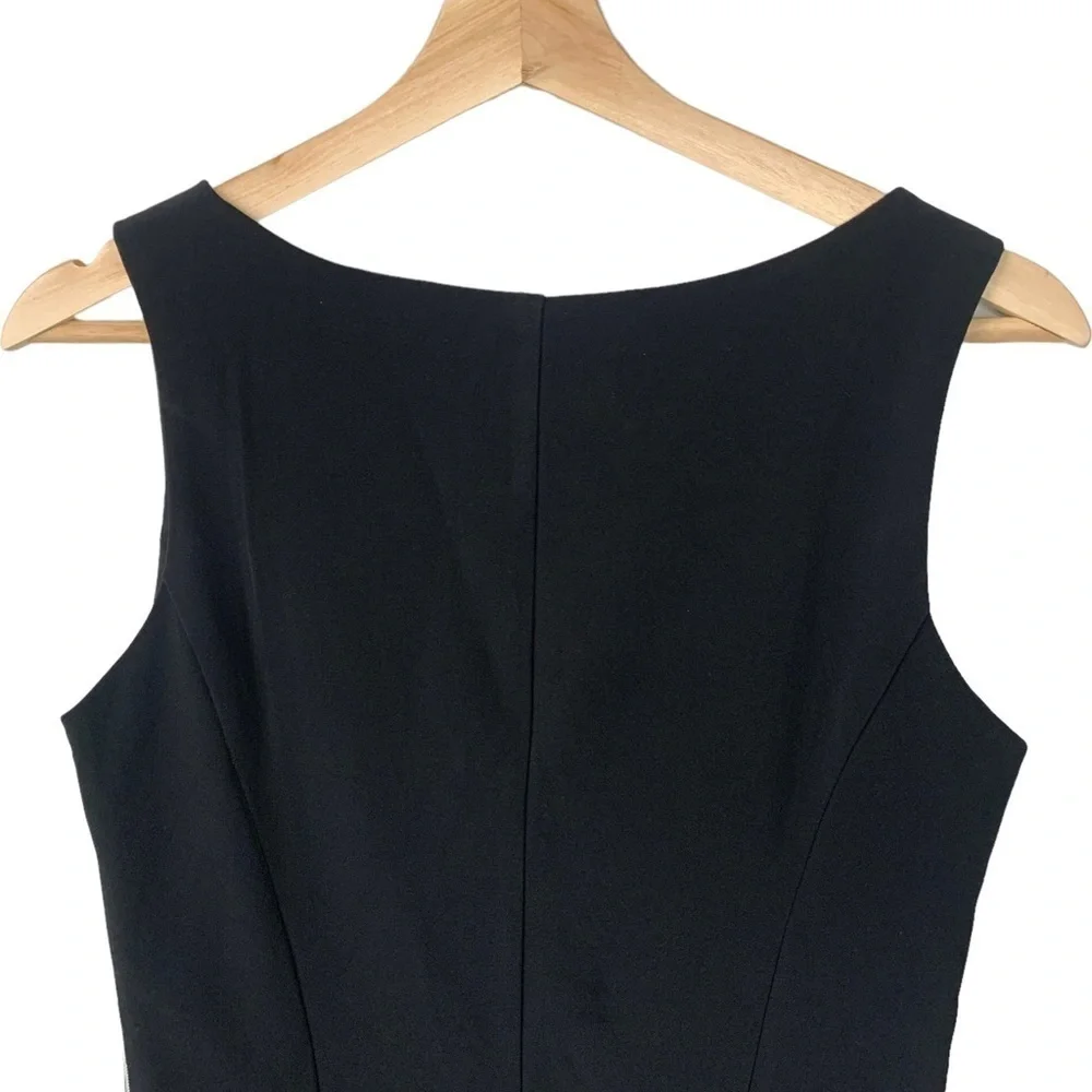 A.B.S. By Allen Schwartz Side Zippers Sleeveless Bodycon Mini Dress Black Sz 10 - Picture 6 of 11